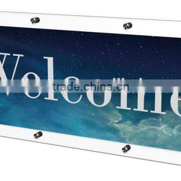 8.5" x 11" Door Sign w/ Acrylic Plates, Standoffs - Clear