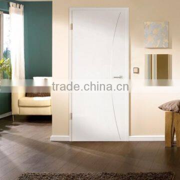 Euro simple white doors with wood trim