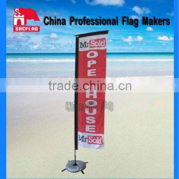 outdoor advertising Aluminum Lighted feather Flag Poles