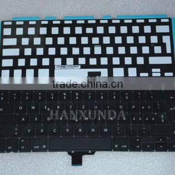 Hot Sale100% NEW Switzer Layout for MBP A1278 Replacement keyboard with backlight