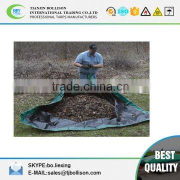 8 x 8 Yard Tarps, Drawstring Yard Tarps,Green/Black Garden Leaf Tarps