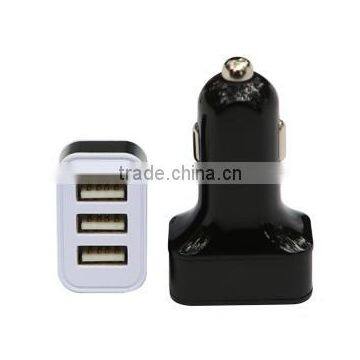 3 in 1 mobile car charger with 3 ports usb hub,power vehicle charger super fast for iphone 6,charger car for iphone 5