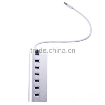 Premium High Speed Factory Price Aluminum External Usb 3.0 7 Port Hub