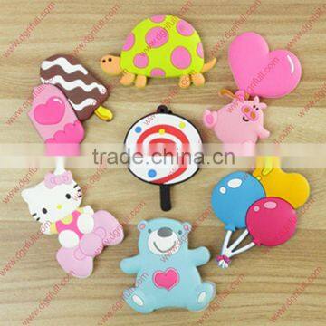 Lovely Cartoon Style silicone 3d fridge magnet