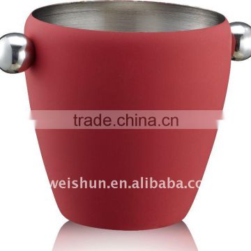 stainless steel ice bucket with safe colorful lacquer printing