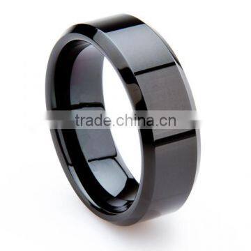 Professional Ring Factory Supply Custom Jewelry Rings, Black Tungsten Carbide Ring