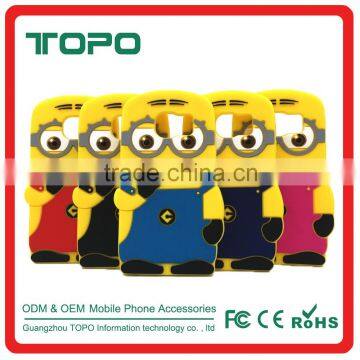Cute Despicable Me Minion Animal 3D Cartoon yellow people model soft silicon phone cover Shockproof case for Samsung s7 s7 edge