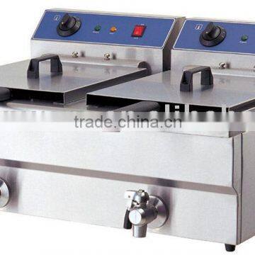 16L Double Electric Deep Fryer With Tap
