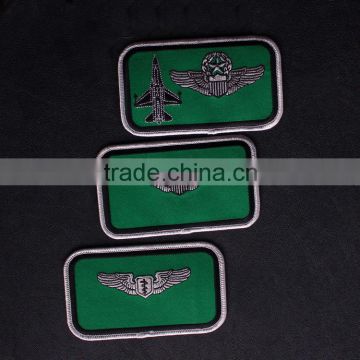 custom 3D embroidery flying wings patches,embroidery badge,embroidery arm badge for garment