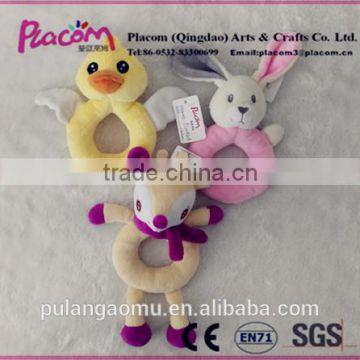 Special Cute High-Quality Supersoft Animal Plush Baby Handbells for Wholesale