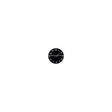 Cason Jet Black Round Glass Wall Clock