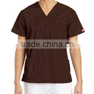 Custom Men's V-Neck Scrub Double Chest Pocket Top photo-2