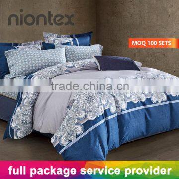 100%Cotton 200TC Twill Reactive Printed Bedding Set for Wholesale OEM Order