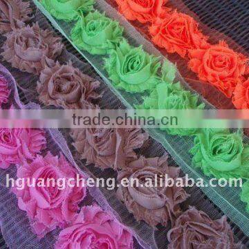 wholesale burlap shaded chiffon fabric hair accessories by the yard