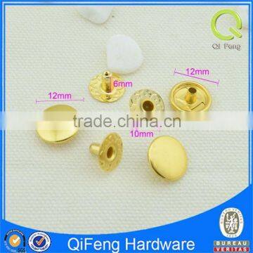 Rivets for Clothes Low Price Shiny Gold High Quality Button