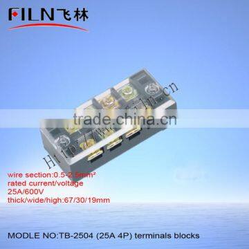 Screw connect 25A 4P Copper material TB terminal block TB-2504