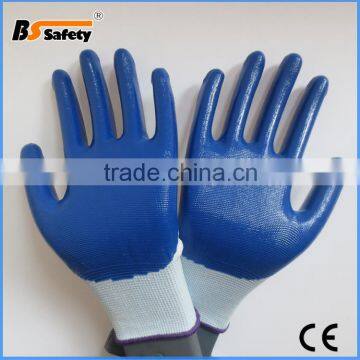 BSSAFETY Cheapest nitrile coated safety gloves for garden work use