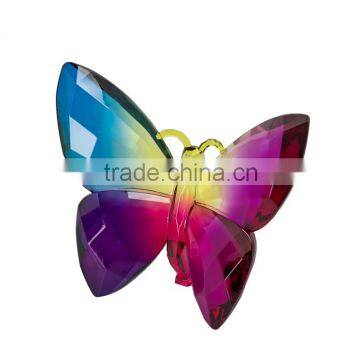 YELLOW & GREEN ACRYLIC DECORATIVE BUTTERFLY