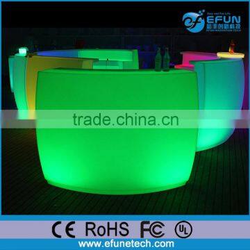 free combination rgb color bar counter,mobile led round bar counter top