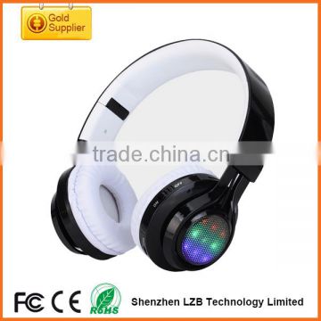 2015 OEM Brand Multi-functions LED Light Stereo Bluetooth Industrial Noise Cancelling Headphones