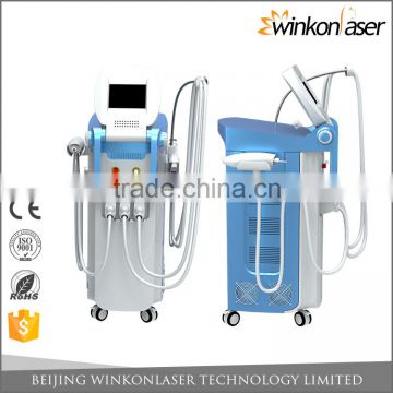 last 4 in 1 system IPL+Elight+RF+ Nd:yag laser multifunction beauty machine