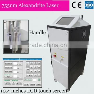 lower price alexandrite laser 755nm hair removal device with 6mm spot size