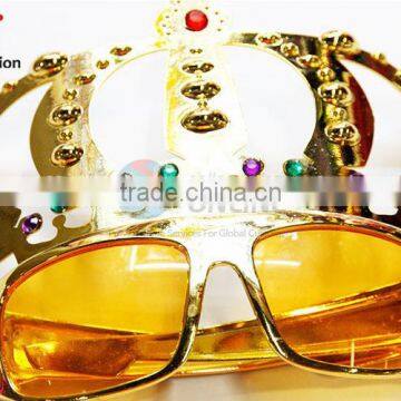 No.1 Yiwu Exporting Commission Agent Wanted Very Cheap Golden Crown Design Sunglasses for Party Event photo-4