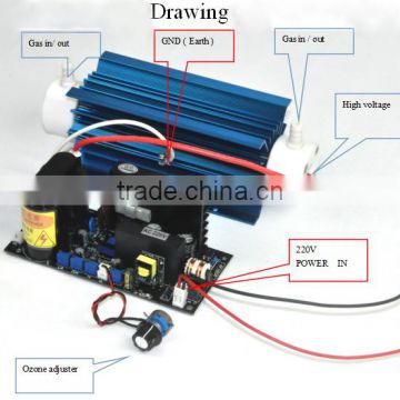 CE ,ROHS 3g 5g 10g 20g 30g 60g 80g 100g 3-200gram Corona discharge ozone generator spart part ozone tube