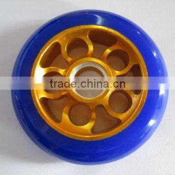 100*24mm, Colorful PU Wheels, Aluminum Hub Wheels, Roller Skate Wheels