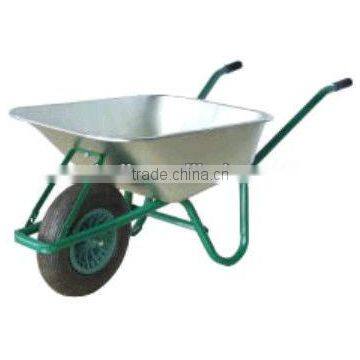 Large capacity 160kg & 72L Galvanized tray Heavy Duty Wheelbarrow WB6414T