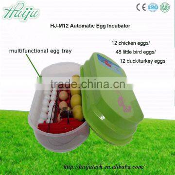 Top-quality newest design 12 egg small egg incubator for sale HJ-M12