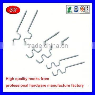 Custom Manufacture Metal s Screw Hooks Brass Plated Hook photo-5