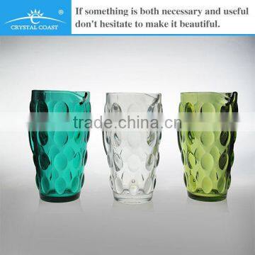 bulk fancy coloured drinking glass with round bottom