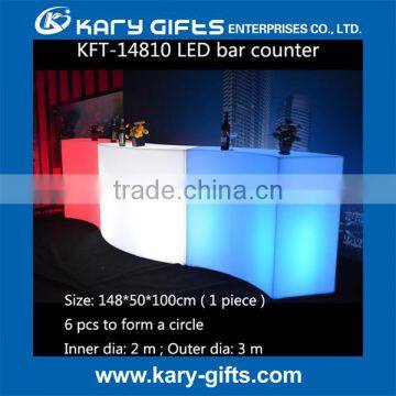 Cheap China Led Bar Dining Table Glowing Plastic Illuminated Bar Table photo-2