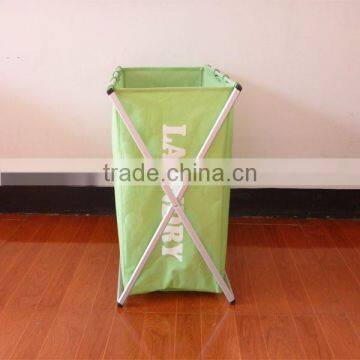 Household Rolling Triple Sorter Laundry Hamper With Black Polyester Bags, Satin Silver Frame photo-3