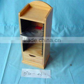 DVD Tower CD Rack Cherry Multimedia Shelf,factory Price Wood Muti-useful CD Racks With Wateroof Lacquering photo-2