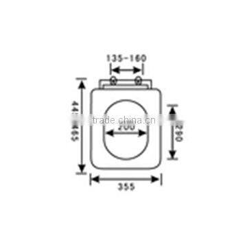 UIC-PP5060 Round/ Enlongated PP Toilet Seat Cover Soft Close, Soft Slow Close White Toilet Seat, PolyPropylene Toilet Seat photo-3