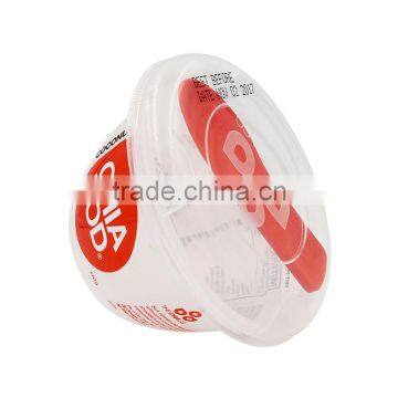 170g/6oz IML Label Deisgn Plastic White and Red Color Thin Wall Yogurt Crock Pot/Bucket,Yogurt and Cream Instant Pot With Spoon photo-6