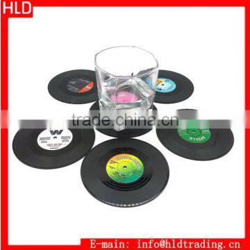 Factory Wholesale Set of 6 Vinyl Drink Coasters