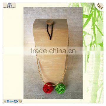 Wooden Handcraft String Hanging Birch Plywood Wine Box photo-2