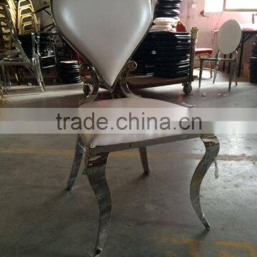 High Quality Stainless Steel Chair Furniture With Heart-shaped photo-2