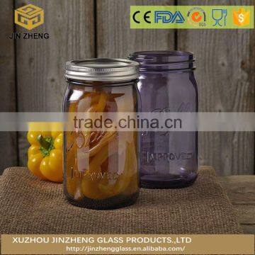 Set 16-oz Glass Mason Jar Can Handle 450ml Liquid