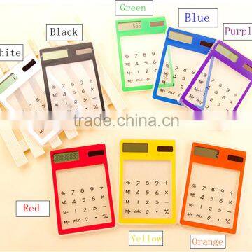 2016 Portable Transparent Solar Energy Colorful Calculator photo-2