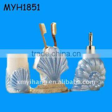 Ceramic sea shell wholesale bathroom set design
