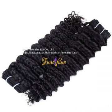 Innoshinehair  Wholesale Virgin brazilian jerry Curly Hair weft hair weaving