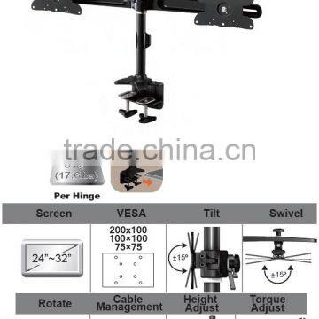 MONITOR ARM BY Aluminum Desk Dual LCD monitor arm clamp mount