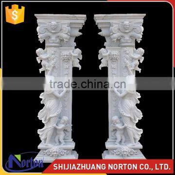 hand carved white marble roman pillars decoration NTMF-C235S