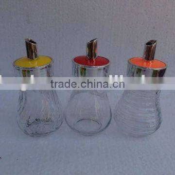 3pcs glass spice jar with spout