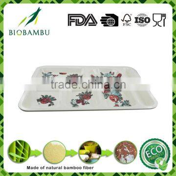 Colorful Promotional Diswasher Safe Bamboo Fiber Tableware Set photo-2