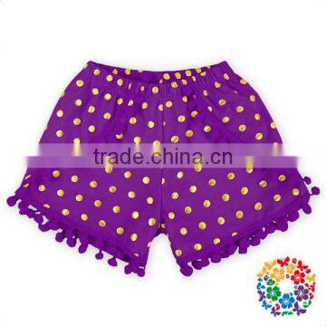 HOT PINK Baby Ruffle Pom Pom Shorts Kids Cotton High Waist Icing Shorts Cargo For 2 YEARS OLD Baby Girls Shorts photo-4